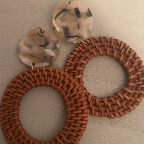 Earrings - Loops- Rattan type! - Picture 2 of 2